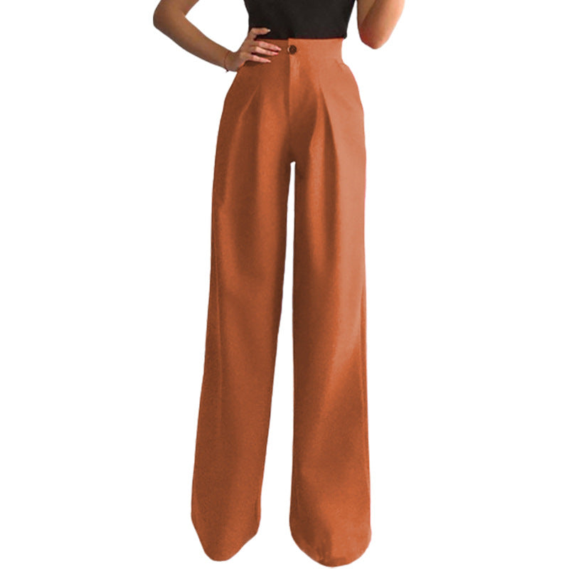 Solid Color Casual Straight-leg Suit Pants