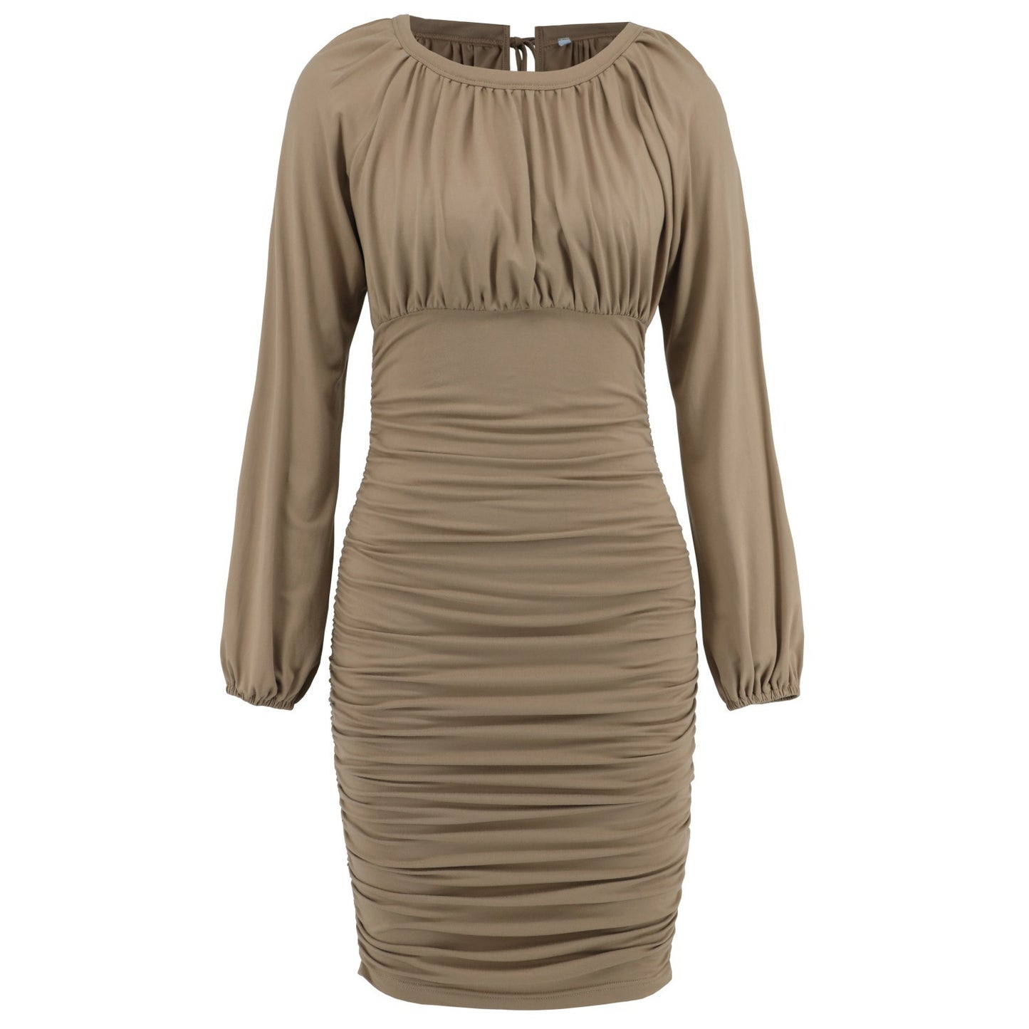 Women's Slim-fit Elegant Tied Pleated Dress