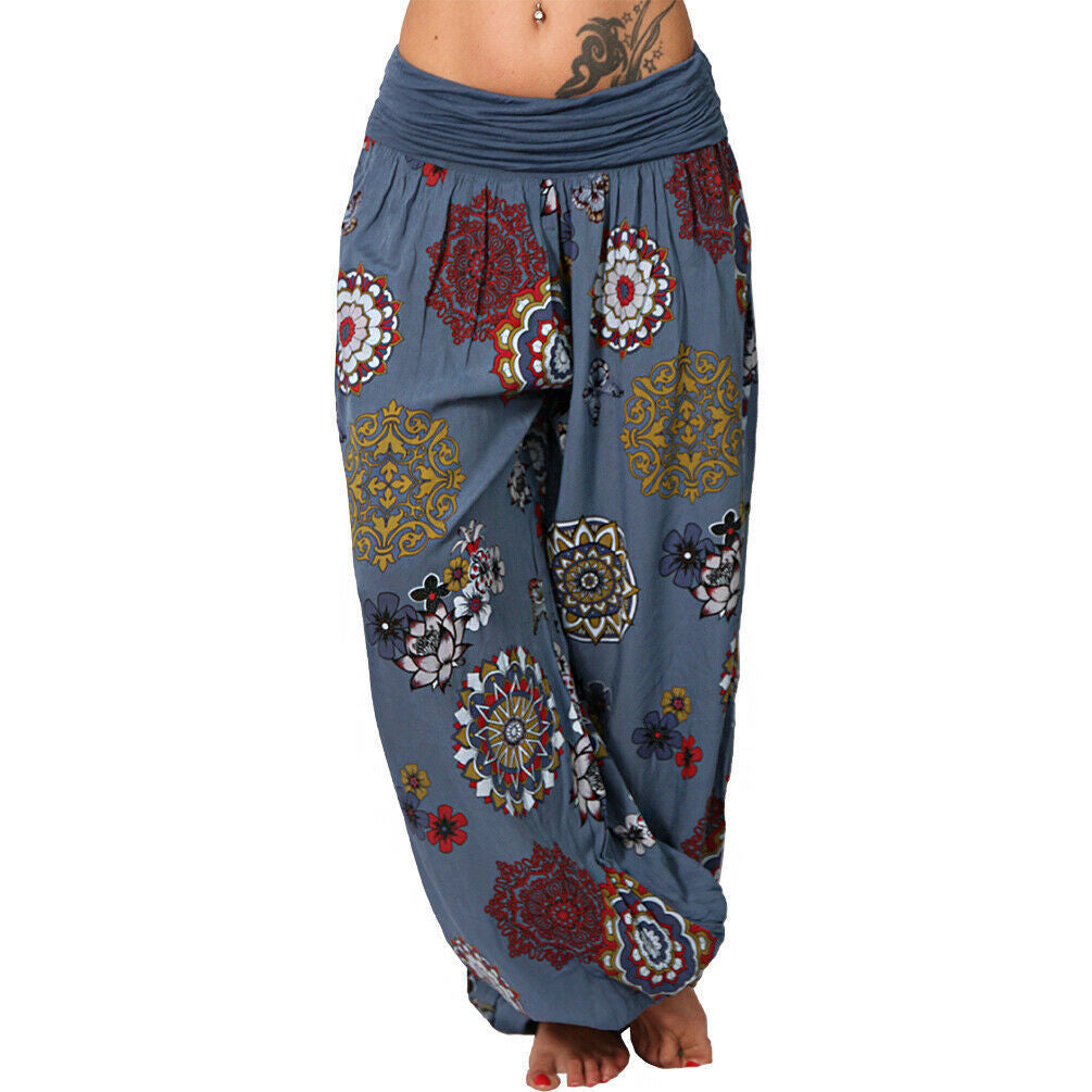 Floral Print Casual Jumpsuit Harem Pants