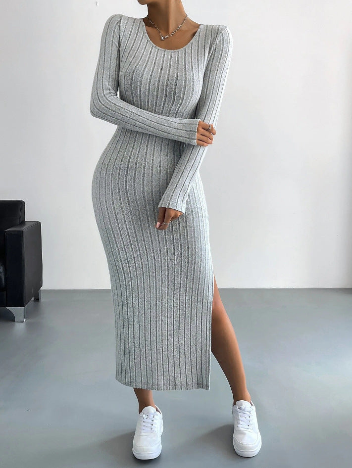 Knitted Long Dress Women's Clothing