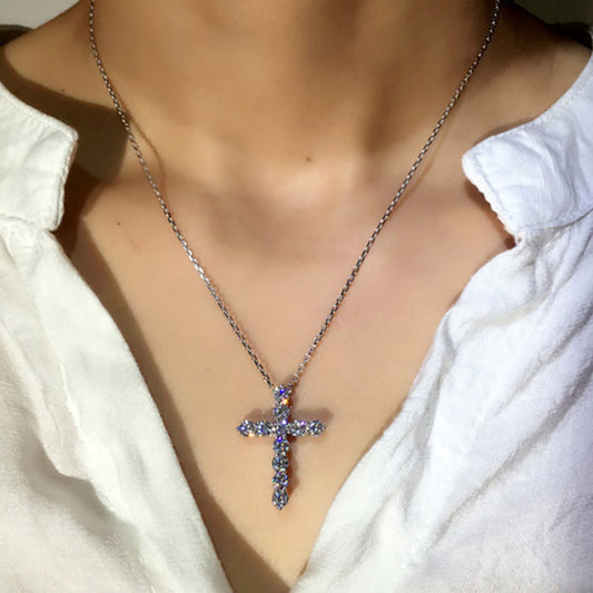 Hip Hop Trend Diamond Cross Necklace