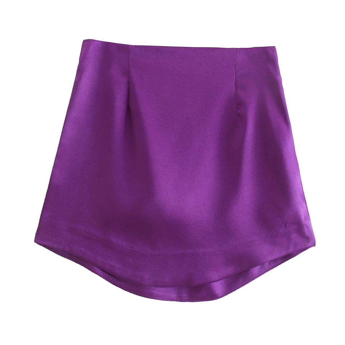 Purple Glossy Mini Skirt - girl season boutique