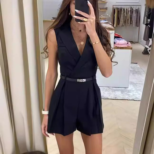 Boss Babe Temperament Commuter Suit Jumpsuit Dress