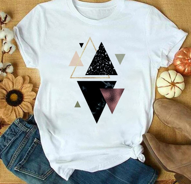 Summer New Letter Printing Women's T-shirt Casual Fashion