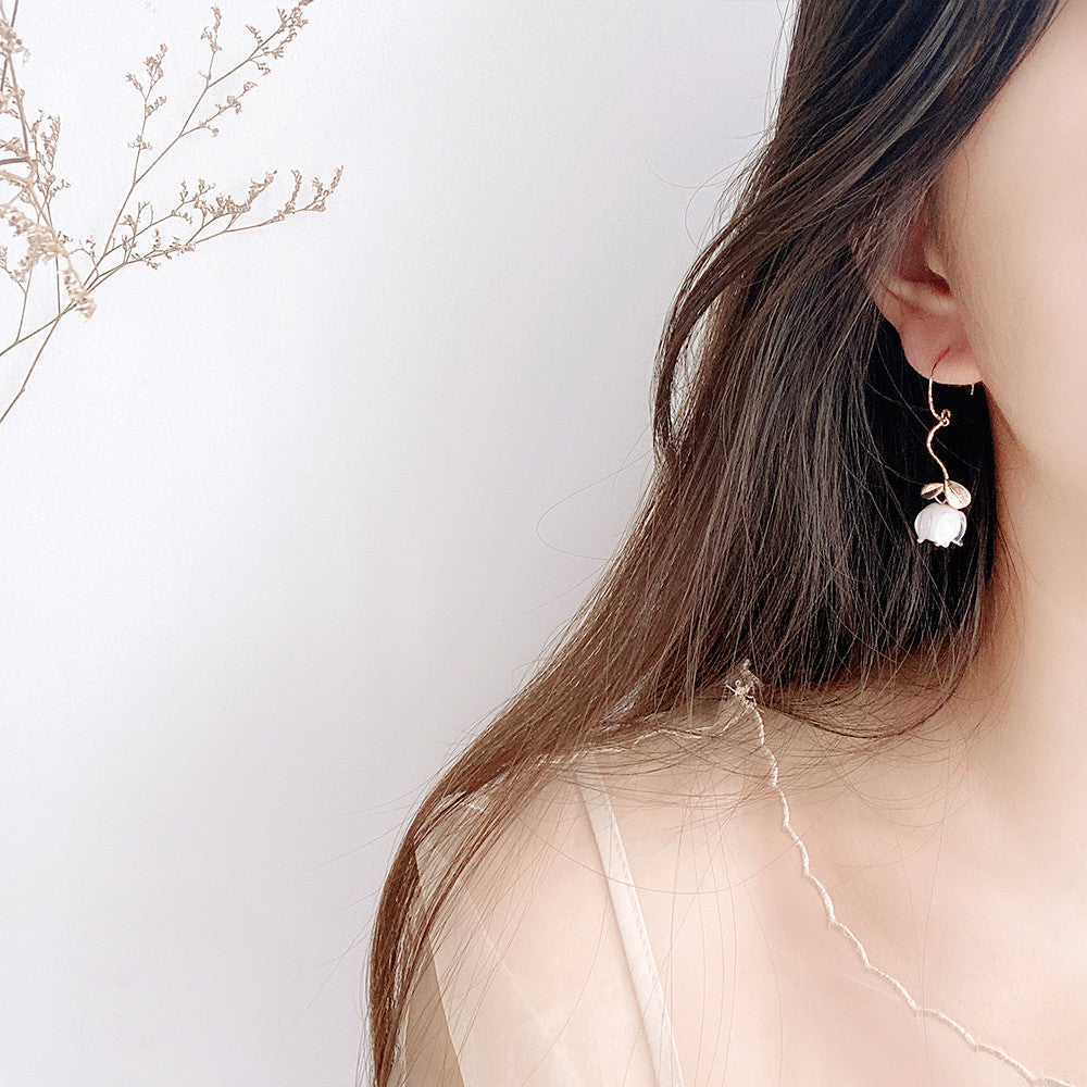 Wind Chime Flower High-end Earrings And Earrings S925 Female