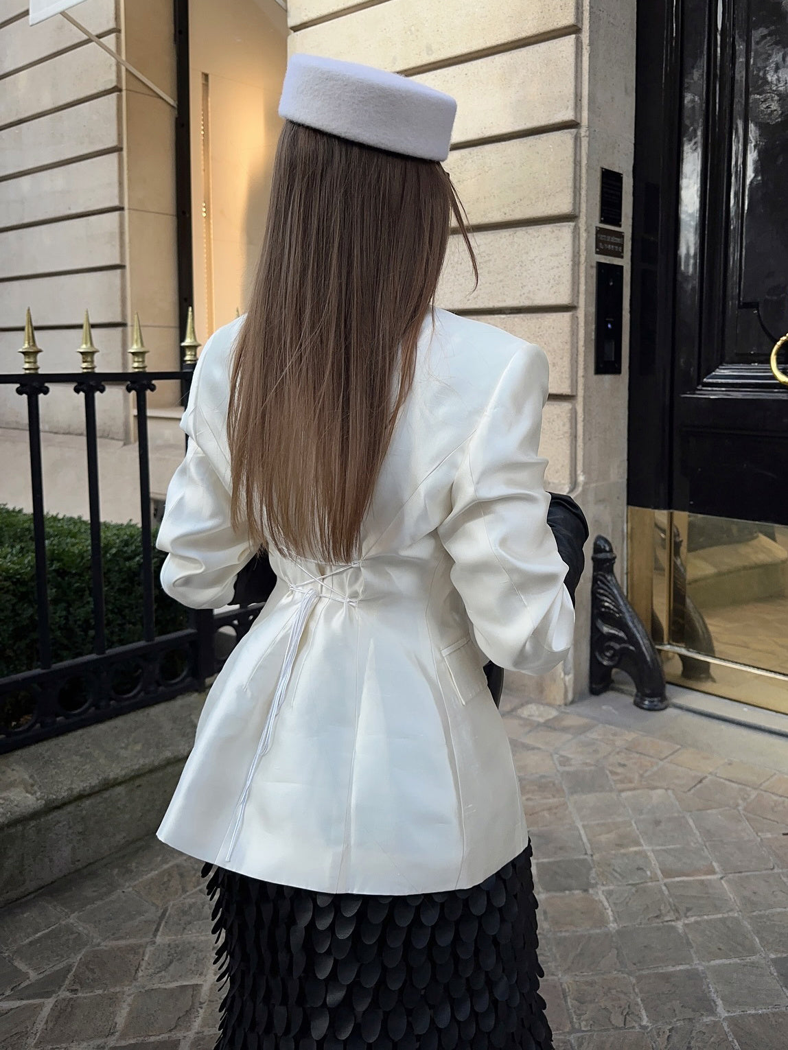 Classic White Waisted Blazer