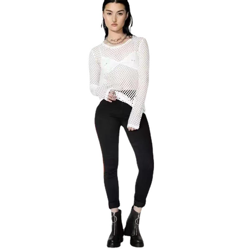 Women's Spring And Summer Mesh Bottoming Shirt