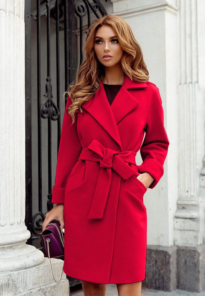 Pretty Women's Long Sleeve Woolen Coat