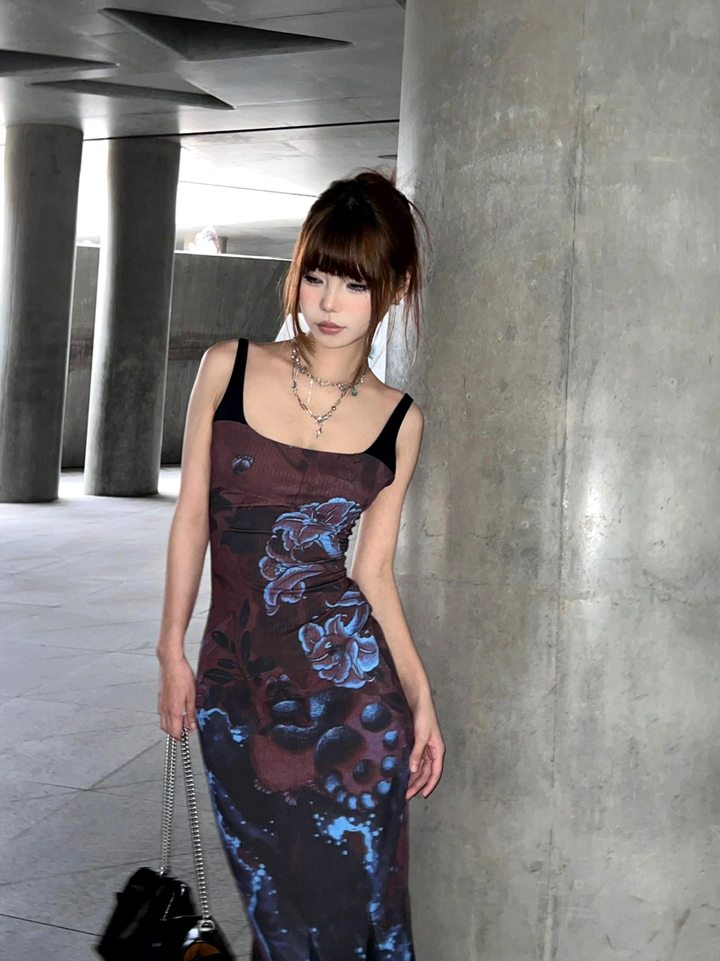 Retro Spicy Girl Chinese style Suspender Dress