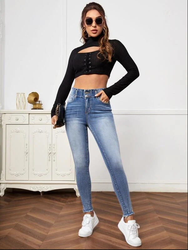 New Fashion Jeans High Elastic Tight Jeans