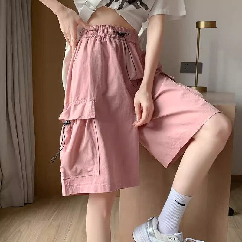 Casual Sports Loose Wide Leg Middle Pants