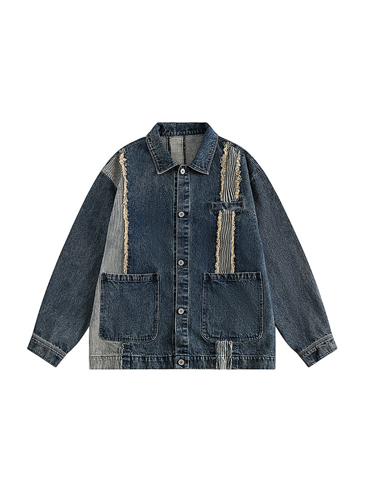 Women's Fashion Stitching Versatile Denim Jacket