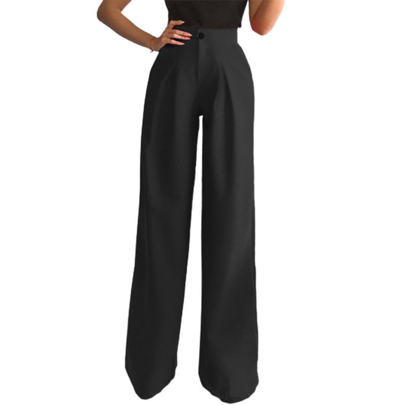 Solid Color Casual Straight-leg Suit Pants