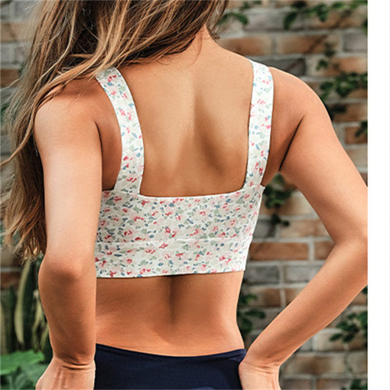 Women's Fashion Casual Print Gathering Yoga Wear Undershirt