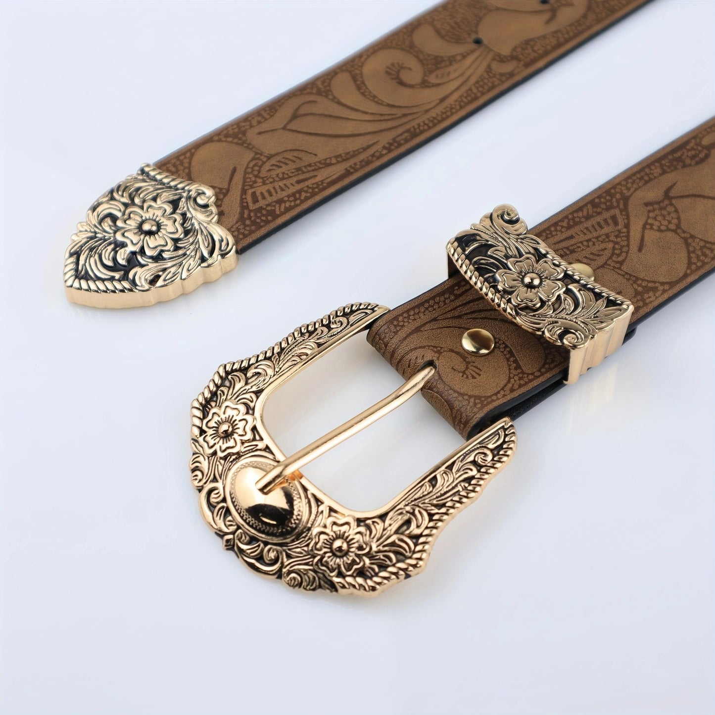 High-grade Brown Jeans Strap Casual Belt