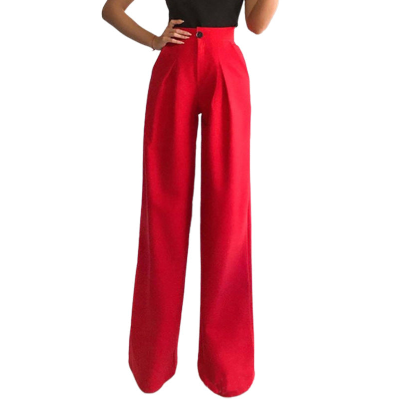 Solid Color Casual Straight-leg Suit Pants