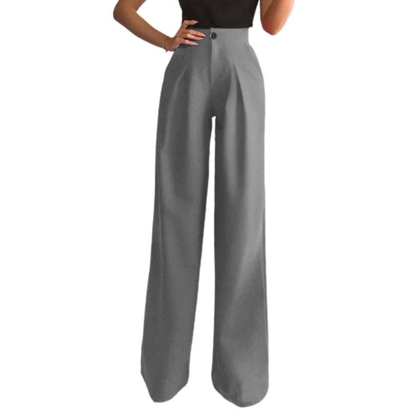 Solid Color Casual Straight-leg Suit Pants