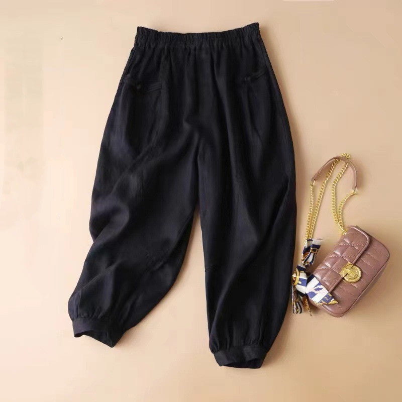 Women's Fashionable Casual Cotton And Linen Loose Pants