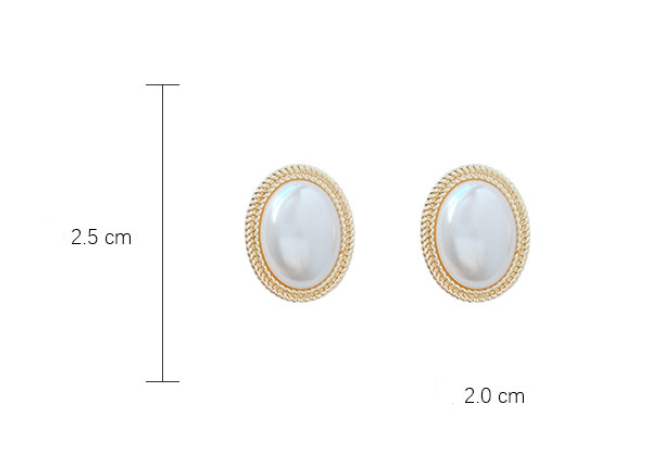 French Retro Hepburn Baroque Pearl Earrings