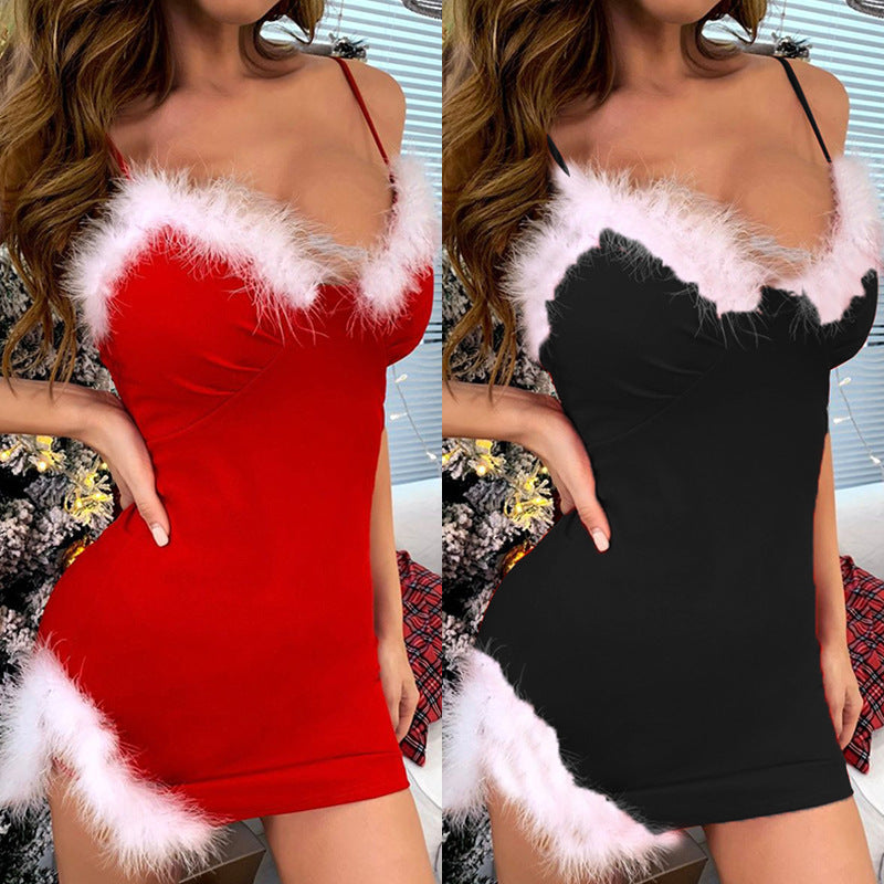 Fashion Christmas Women's Suspender Dress