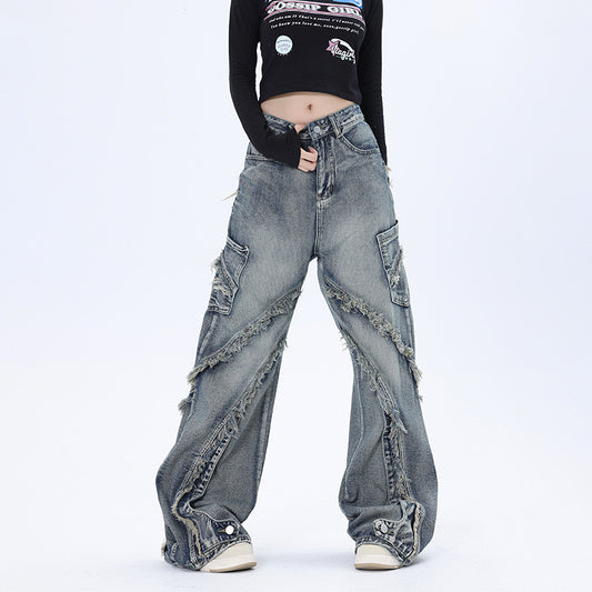 Fashion Work Clothes Denim Trousers