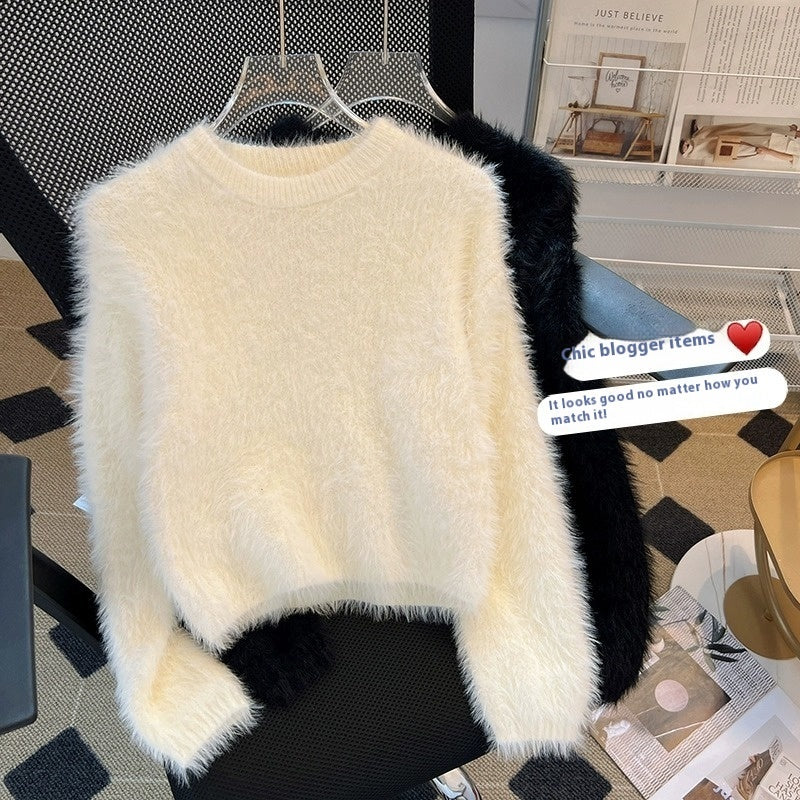 Idle Style Small Short Soft Glutinous Sweater For Women