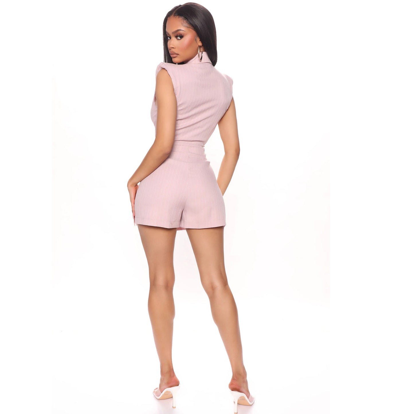 Women's Sleeveless Suit Jumpsuit Shorts