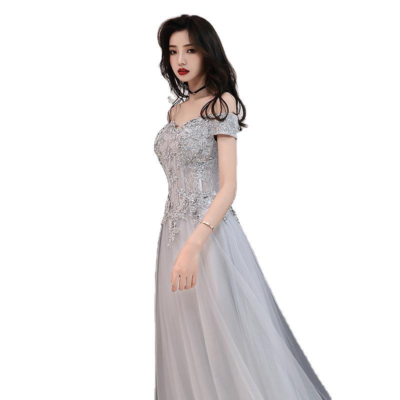 Ladies' Banquet Elegant Off-shoulder Dress