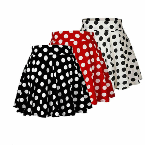 Summer Polka Dot Mini Skirt