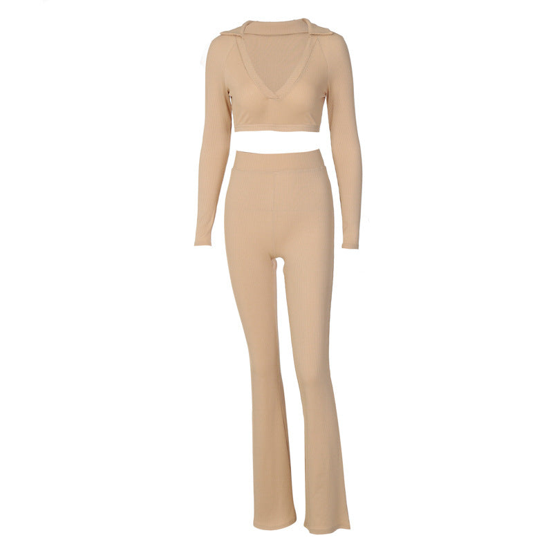 Tight Flare Pants Two-Piece Set