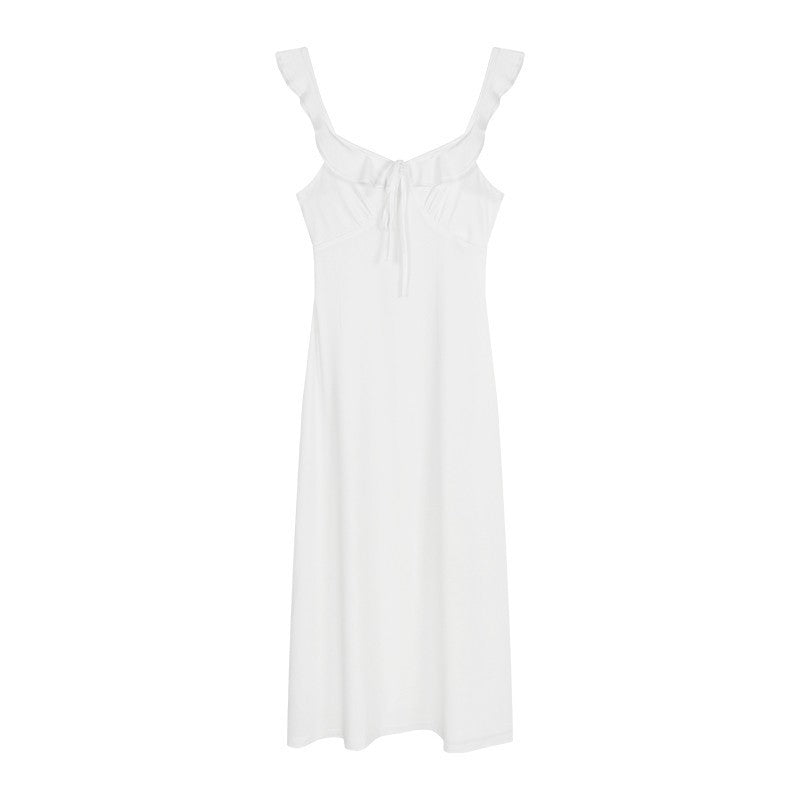 Suspender Backless Dress for Seaside Vacation