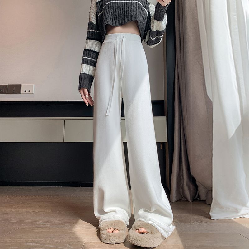 Glutinous Rice Pants High Waist Drooping Casual Soft Glutinous Mop Pants