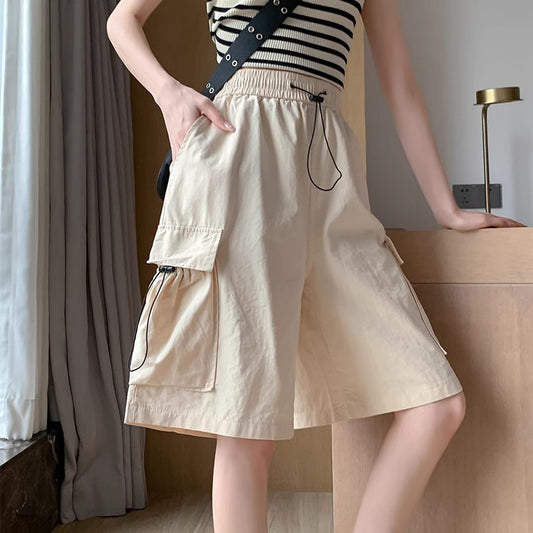 Casual Sports Loose Wide Leg Middle Pants