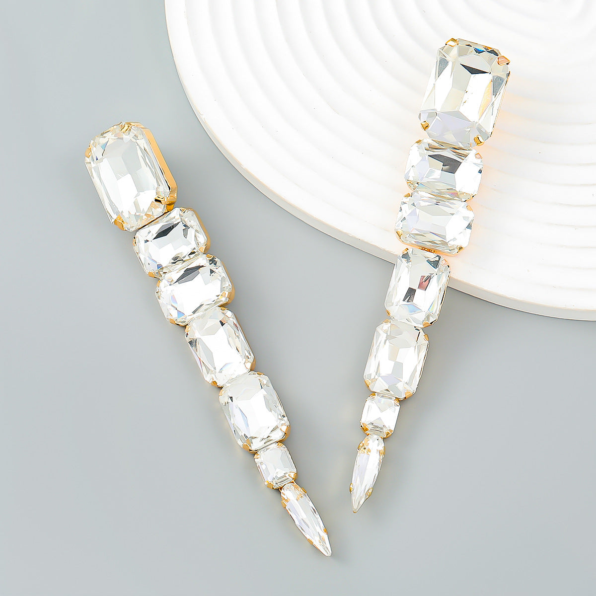 Super Shiny Full Claw Chain Banquet Earrings