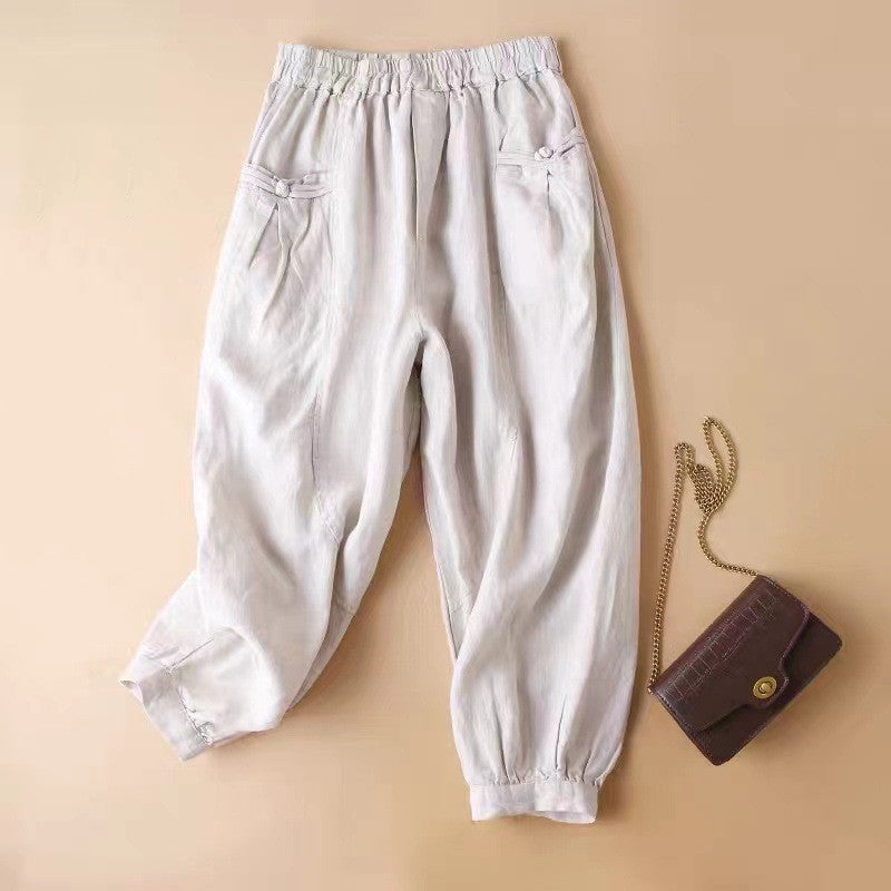 Women's Fashionable Casual Cotton And Linen Loose Pants