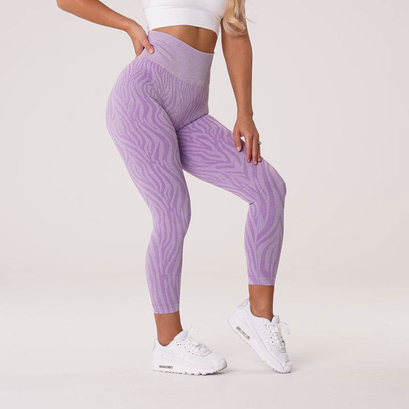 Women's Fashion Color Striped Ninth Yoga Pants