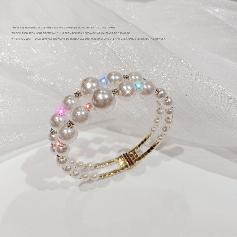 Pearl Opening fashion five layer Bracelets set