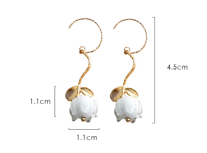 Wind Chime Flower High-end Earrings And Earrings S925 Female