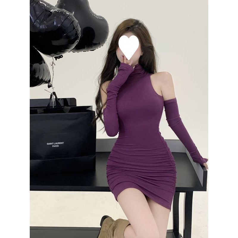 Aye Sexy Turtleneck Vest Oversleeve Dress