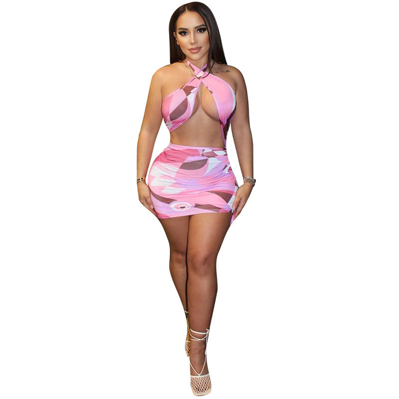 Pink Flirt Halterneck Dress