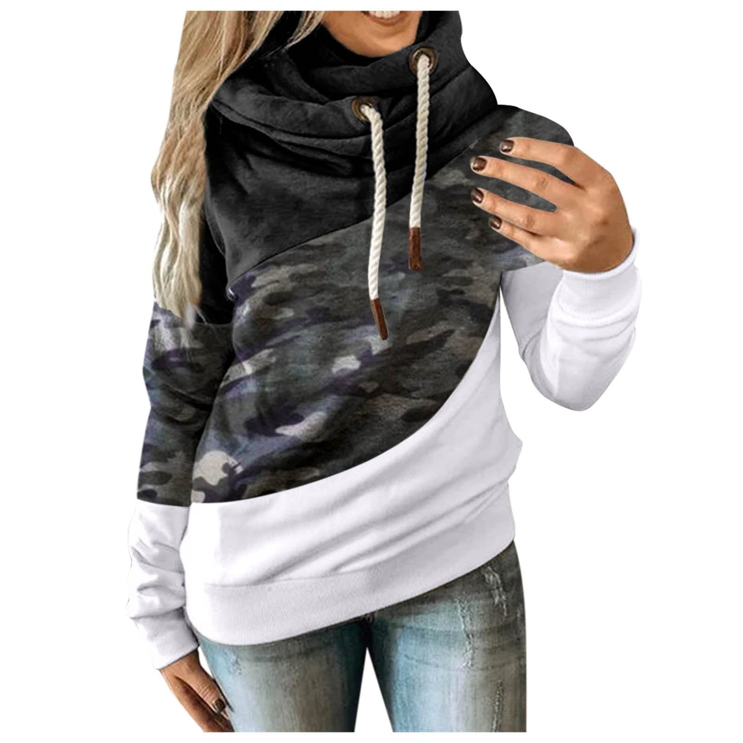 Women’s fashion Camouflage Hoodie Sweatshirt