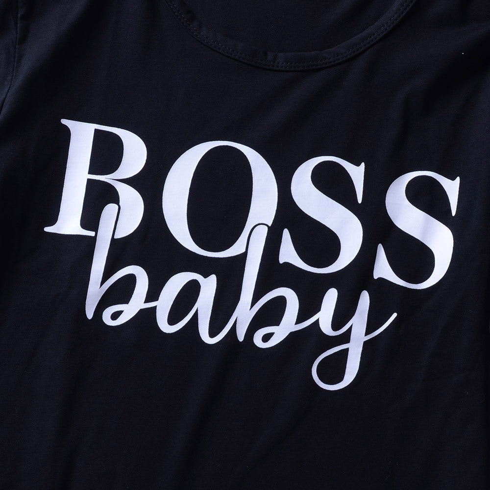 Boss Lady Round Neck Short Sleeve Tee Shirt