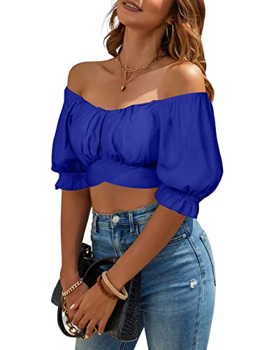 Jasmine shoulder Crop Top