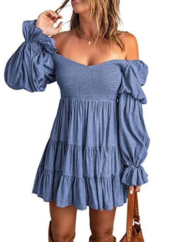 Baby Doll sexy ruffle Off Shoulder Mini Dress