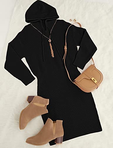 Season Hottie Hooded Bodycon Sweater Dress