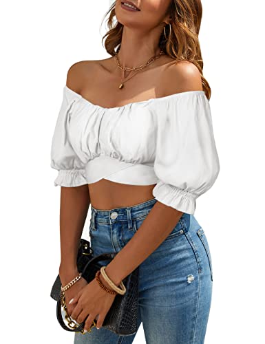 Jasmine shoulder Crop Top